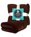 PetAmi Waterproof Dog Blanket for Bed, Couch, Sofa | Waterproof Dog Bed Cover for Large Dogs, Puppies | Sherpa Fleece Pet Blanket Furniture Protector | Reversible Microfiber | 80 x 60 (Brown/Brown)