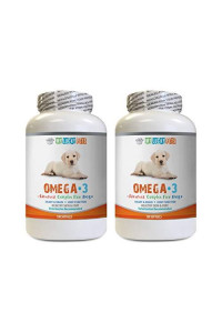 dog brain booster - DOG OMEGA 3 FATTY ACIDS - FISH OIL - BEST HEART BRAIN SKIN AND JOINT HEALTH - VET RECOMMENDED - fish oil omega 3 fatty acids epa and dha for dogs - 2 Bottles (360 Softgels)
