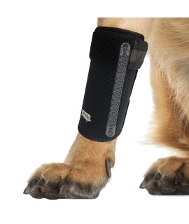 Dog canine Front Leg Brace Wraps, Pair of Dog Leg compression Sleeve Brace Wrap with Metal Strips Protects Wounds Brace Heals and Prevents Injuries Sprains Helps Arthritis