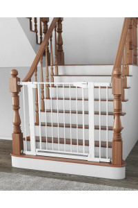 Mom's Choice Awards Winner-Cumbor 29.7-40.6 Width Auto Close Safety Baby Gate, Durable Extra Wide Dog Gate for Stairs, Doorways, Easy Walk Thru Pet Gate for House, Child Gate Includes 4 Wall Cups