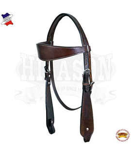 HILASON Western Horse Headstall American Leather Dark Brown