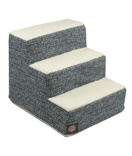 Majestic Pet Portable Pet Stairs | Soft Sherpa Steps Foam Feeling | Steps for Dogs & Cats | Dog & Cat Ramp | Perfect for Bed & Sofa | Indoor Only | Max Weight: up to 250 Lbs, Blue