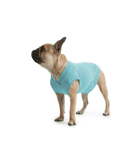 Espawda Casual Stretch Comfort Cotton Dog Sweatshirt Sweater Vest For Small Dogs, Medium Dogs, Big Dogs (Small, Surf Blue)