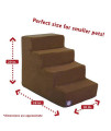 3 Step Black Velvet Suede Pet Stairs By Majestic Pet Products, 4 Step (Heavy-Duty), Chocolate Brown