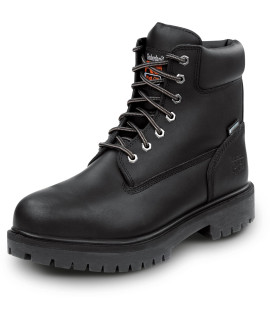 Timberland PRO 6IN Direct Attach Mens, Black, Steel Toe, EH, MaxTRAX Slip Resistant, WP Boot (120 M)