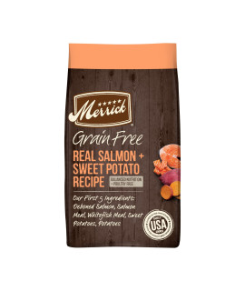 Merrick Dry Dog Food, Real Salmon and Sweet Potato Grain Free Dog Food Recipe - 22 lb. Bag