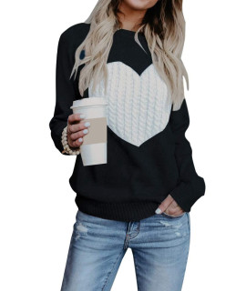 Alsol Lamesa Sweaters for Women Long Sleeve Heart Sweaters Soft Womens Sweaters crewneck Pullover Sweaters for Women