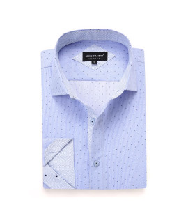 Alex Vando Mens Printed Dress Shirts Long Sleeve Regular Fit Button Down Shirt,Blue6974,Xl
