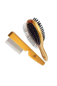 ATEASE Dog Gift Set-New Puppy Pet Kit-Starter Brush and Comb Professional Double Sided, Detangling, Dematting All Natural Grooming for Long and Short haired Dogs Cats Puppies Kittens