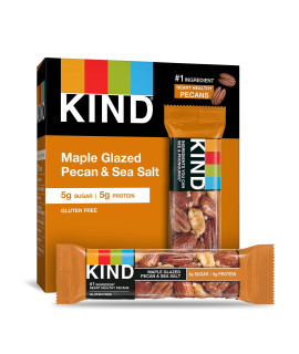 Kind Nut Bars, Maple Glazed Pecan And Sea Salt, 14 Ounce, 60 Count, Gluten Free, 5G Sugar, 5G Protein