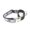 Big Pup Pet Fashion Martingale Dog Collar, with Buckle, for Girls, Boys, Marble, Black, White, Silver, Small, Medium, Large, Extra Large (XL 1" W X 23-31")