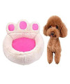 Cqlxz Pug Dog Bed, Dog Shaped Paw Fluffy Plush Cushion Basket Sofa Bed Cute For Small Dog Puppy Cat,White,S
