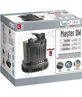 Sicce Master Dw Pump 5500 - 1430 Gph - Submersible Water Filter Pump Corrosion-Resistant