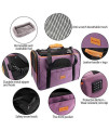 morpilot Pet Carrier Bag, Portable Cat Carrier Bag Top Opening, Removable Mat and Breathable Mesh, Foldable Cat Carrier Transport Bag for Dogs and Cats, with Shoulder Strap and Pet Bowl, Z-Purple
