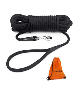 lynxking Check Cord Dog Leash Long Lead Training Tracking Line Comfortable Handle Heavy Duty Puppy Rope 15ft for Small Medium Large Dog