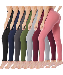 VALANDY High Waisted Leggings for Women Premium Buttery Soft Stretch Leggings Workout Running Tummy control Yoga Pants Plus Size(7 count)