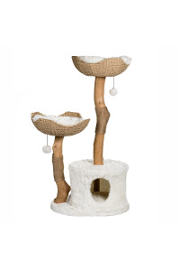 MAU Modern cat Tree Tower for Large cats, Real Branch Luxury cat condo, Wood cat Tower, cat Scratching Tree, cat condo, cat Lover gift, Luxury cat, cat gifts by Mau Lifestyle