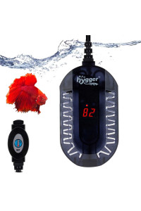 Hygger 100W Mini Submersible Digital Display Aquarium Heater For Small Fish Tank, Compact And Fast Heating Thermostat, With External Controller And Built-In Thermometer, For Betta, Turtle