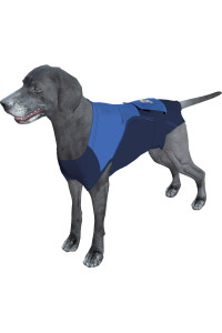 Surgi~Snuggly Dog Surgery Recovery Suit E Collar Alternative with American Textile Protects Your Pet's Wounds While It Calms, Aids Hot Spots, and Provides Anti Anxiety Relief (LS-BB-EC)