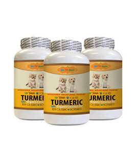 Dog Anxiety Help - Turmeric with Coconut and Hemp Oil for Dogs and Cats - Natural Treats - Anxiety Relief - Joint Health - Coconut Oil for Dogs to eat - 360 Treats (3 Bottles)