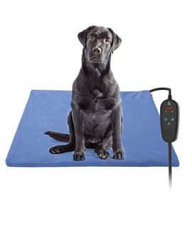 Upgraded Pet Heating Pad for Dogs Cats with Timer,Safety Cat Dog Heating Pad,Waterproof Heated Cat Dog Bed Mat