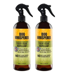 YAYA ORGANICS Dog Whisperer Tick + Flea Repellent, All-Natural, Extra Strength, Effective on Dogs and Their People 16 oz (2-Pack)