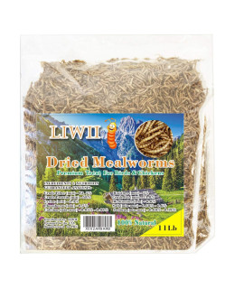 Dried Mealworms -11 LBS- 100% Natural Non GMO High Protein Mealworms - Bulk Mealworms for Wild Birds, Chicken Treats, Hamster Food, Gecko Food, Turtle Food, Lizard Food