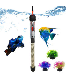 Fish Tank Aquarium Heater - Adjustable Temperature Submersible Thermostat Heater,25W/50W/100W/150W/200W/300W