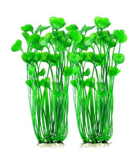 Mylifeunit Plastic Fish Tank Plants, Artificial Tall Aquarium Plants For Fish Tank Decor, 15.75 Inches (Pack Of 2)
