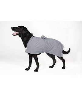 Toby and Alexander Super Absorbent, Quick Drying, Microfiber Towel, Dog Bath Robe (XL, Grey)
