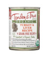 Tender & True Pet Nutrition 854012 12.5 oz Organic Turkey & Liver Recipe grain-Free canned Dog Food - Pack of 1212