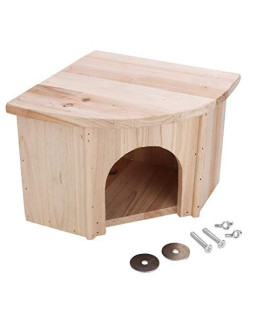 Redxiao Pet House, 7.67x7.67x5.90in Safe and Eco-Friendly Wood Material with Fine Texture for Small Pet Mouse Chinchilla Hamster