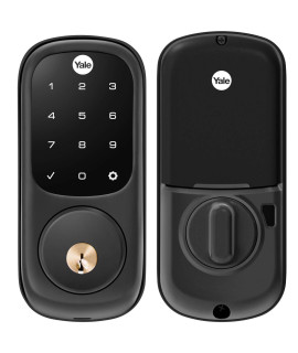 Yale Assure Lock with Z-Wave - Smart Touchscreen Deadbolt - Works with Ring Alarm, Samsung SmartThings, Wink and More (Hub required, sold separately) - Black Suede