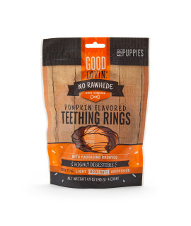 Good Lovin' No Rawhide Pumpkin Flavored Puppy Teething Rings, 4.9 oz, Count of 4