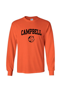 Al03 - Campbell University Fighting Camels Arch Logo Long Sleeve - Large - Orange