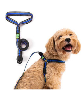 Easy Lock Dog Harness,Leash,for Small Large Dogs Puppy Breed, No-Pull, Magnetic Clasp Reflective Vest(S'M'L)