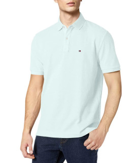 Tommy Hilfiger Mens Short Sleeve Cotton Pique In Classic Fit Polo Shirt, Limpet Shell Heather, X-Large Us