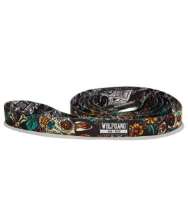 Wolfgang Man Beast Premium Leash for Small Medium Large Dogs, Made in USA, LosMuertos Print, Large (1 Inch x 6 Feet)