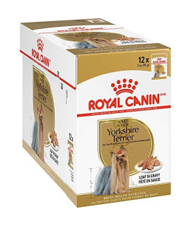 Royal Canin Yorkshire Terrier Adult Breed Specific Wet Dog Food, 3 oz can 12-pack