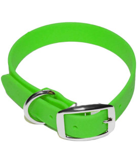 Regal Dog Products Medium Light green Waterproof Dog collar with Heavy Duty Double Buckle D Ring Vinyl coated custom Fit Adjustable Pet collars comes in Other Sizes for Puppy Small Large Dogs