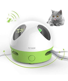 Petgeek Interactive Cat Toy, Hide Mouse Cat Toy With Squeaky Mouse, Electronic Automatic Cat Toys With Catnip Filled Hidey Mouse, Cat Toys Interactive For Indoor Cats Exercise & Game