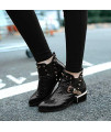 Cute Women Tassel Fringe Ankle Boots High Heel Bootie Shoes Black