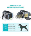 OMORC Pet Carrier Airline Approved, Expandable Foldable Soft-Sided Dog Carrier, 3 Open Doors, 2 Reflective Tapes, Pet Travel Bag Safe and Easy for Cats and Dogs (Grey)