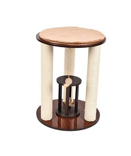 Coffee Table Type Cat Climbing Frame Smooth Resistant Cushion Grip Removable Seating Platform Sisal Cat Tree Brown Column