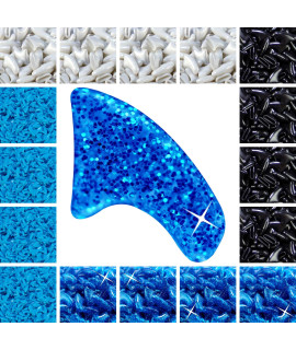 zetpo 80 pcs cat claw covers cat Nail caps with Adhesives and Applicators (M, White, Black, Blue glitter, Sky Blue)