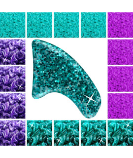 zetpo 80 pcs cat claw covers cat Nail caps with Adhesives and Applicators (M, Turquoise, Purple, Turquoise glitter, Violet glitter)