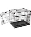Lucky Dog 42" (L) Slyder Whisper Glide Sliding Door Dog Crate | 2nd Side Door Access | Patented Corner Stabilizers | Removable Tray | Rubber Feet | Carrying Handle