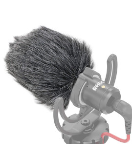 Furry Windscreen Muff, Mic Pop FilterFoam Wind cover fits for Rode VideoMicro and VideoMic Me Me-L Microphone by SUNMON