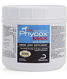 Dechra Phycox MAX Hypoallergenic (HA) Soft Chews, Joint Supplement for Dogs (90ct)