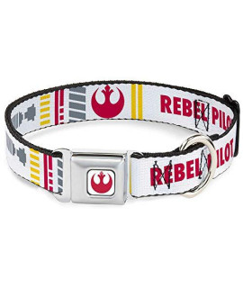 Dog Collar Seatbelt Buckle Star Wars Rebel Pilot Rebel Alliance Insignia X Wing Fighter 13 to 18 Inches 1.5 Inch Wide
